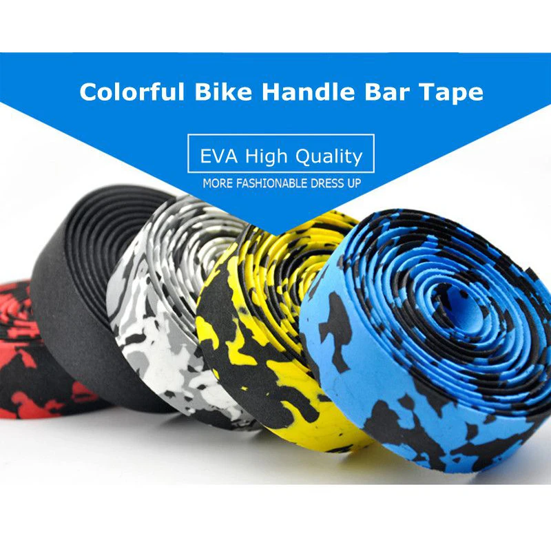 Bicycle Handlebar Tape Colorful Racing Drop Bar Tape High Quality Cycling Road Bike Bar Sports Fixed Gear with 2 Plug