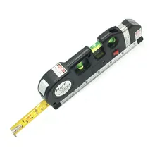 Точный Многоцелевой лазерный уровень лазерная измерительная линия 8ft+ измерительная лента Линейка Отрегулированная стандартная и метрическая линейки