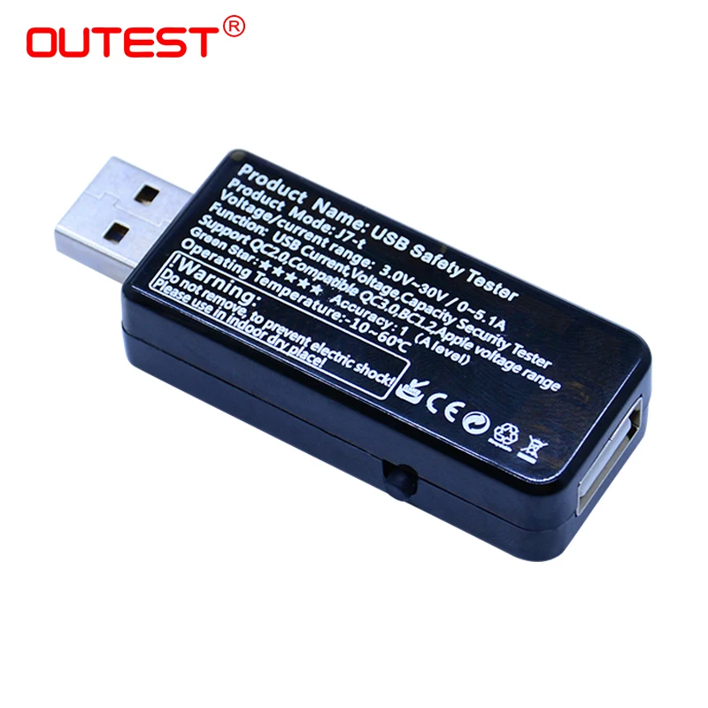 USB тестер OUTEST с цифровым дисплеем 3 30 в измеритель емкости и зарядного устройства
