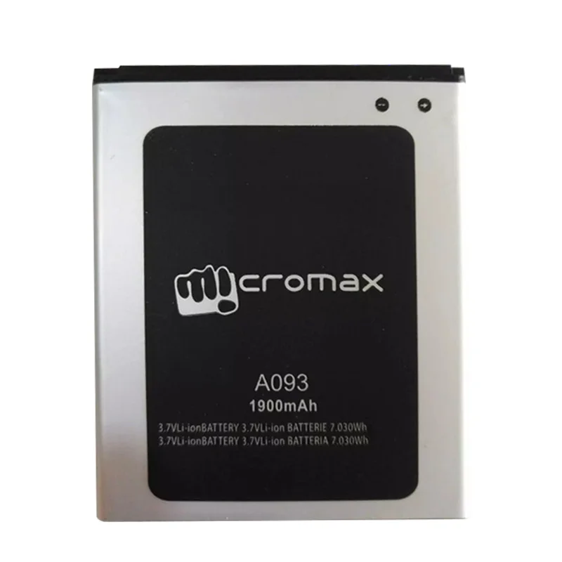 

3.7V 1900mAh New Battery for Micromax A093 Canvas Fire Replacement Li-ion Phone Battery Accumulator Parts