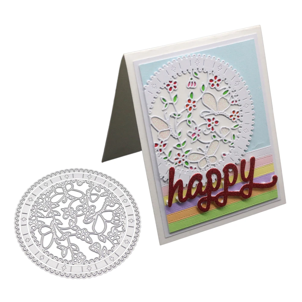 

Butterfly Metal Cutting Dies Circle Frame Stencil For DIY Scrapbooking Embossing Paper Wedding Cards Die Cuts Photo Album Making