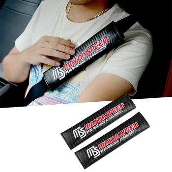 

Auto Accessories Carbon fiber pattern Car Safety Belt Covers Seat Belt Case Embroidery for Mazda 2 3 5 6 Cx-5 Cx-7 Car Styling