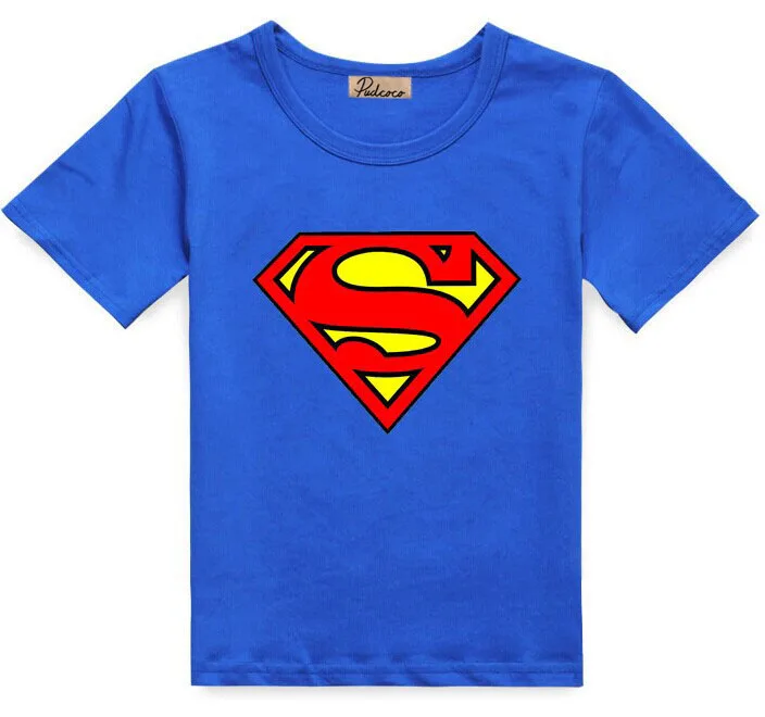 T-Shirt à manches courtes pour enfants | Haut en coton, pour enfants garçons et Superman, vêtements d'été à la mode pour bébés de 2-7 ans, 2019