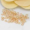 20PCS 3.2~10MM thickness 0.7~0.8MM 24K Champagne Gold Color Plated Brass Round Jump Rings Split Rings Jewelry Findings ► Photo 3/3