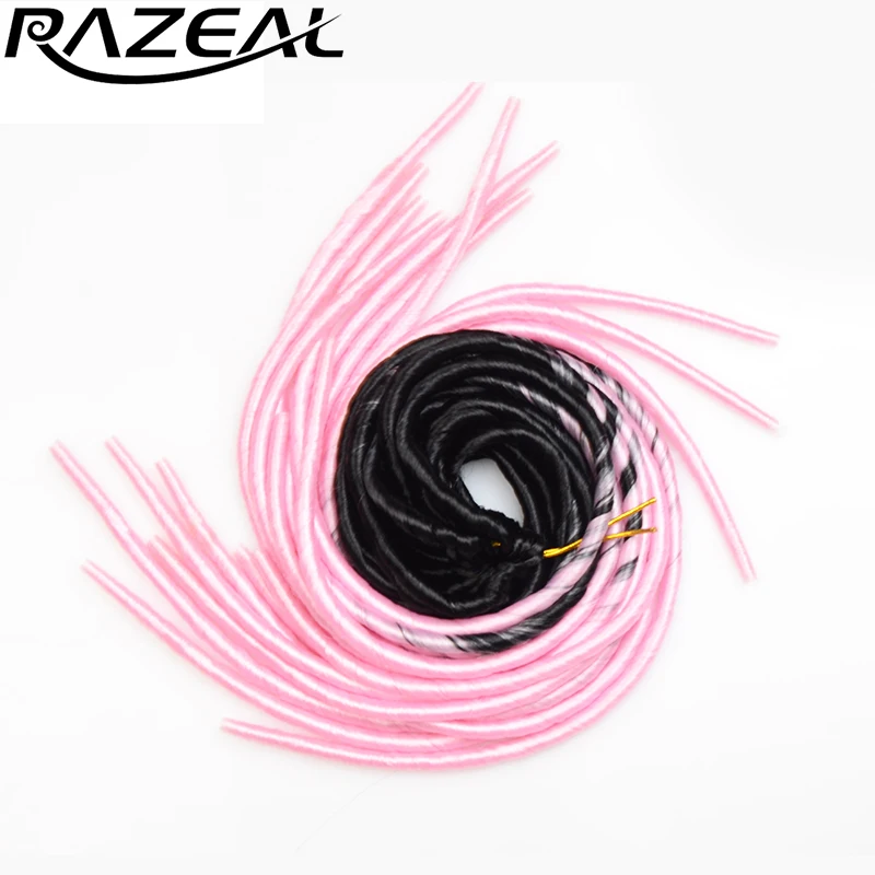 Razeal 3 шт. 2" ombre 100 г/шт. 20strands искусственная Locs крючком тесьмы Синтетические пряди для наращивания волос высокое Температура волокно