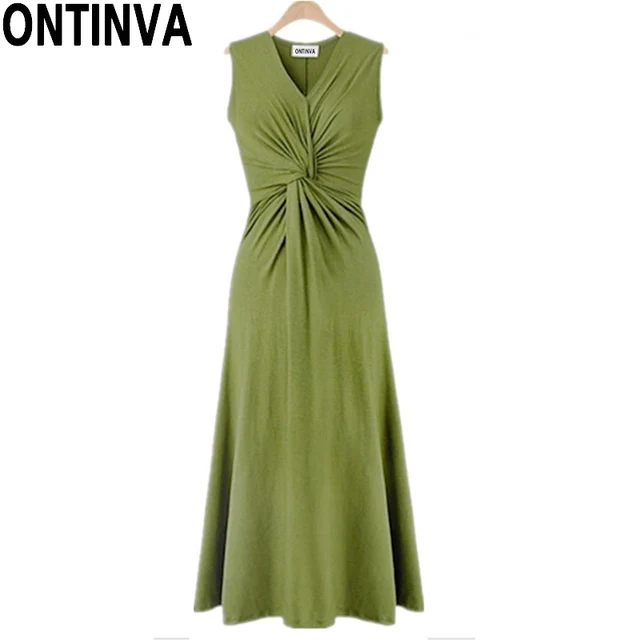 khaki green maxi dress