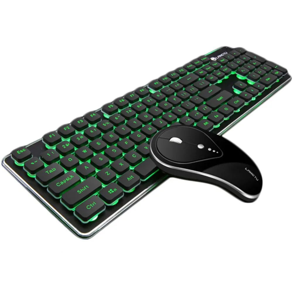 

Wireless Keyboard and Mouse Combo Portable Waterproof Keyboard 2.4GHz Connection Silent Optical Mouse and Keyboard for PC Laptop