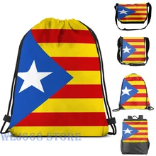 Забавные графические сумки с принтом через плечо женские Senyera-catalia-Flag рюкзак на одно плечо для путешествий для мужчин спортивная сумка