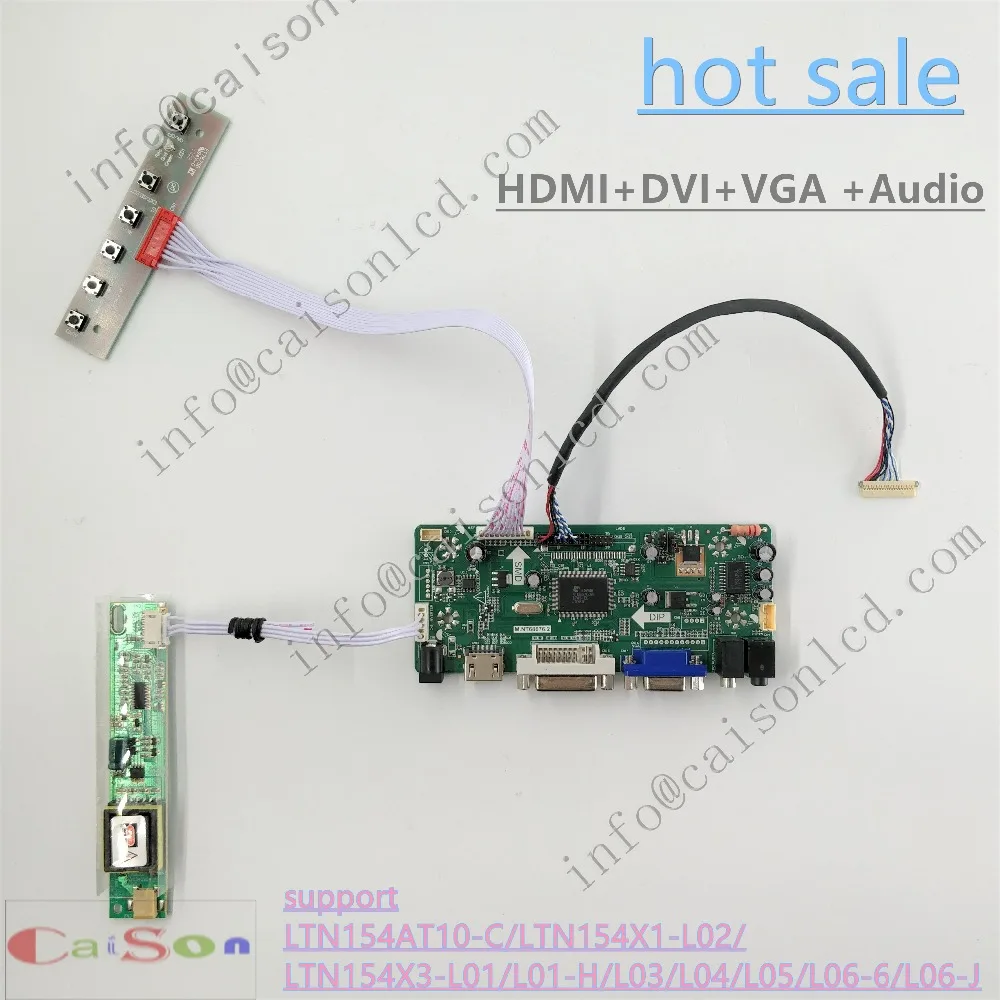 HDMI DVI VGA Главная плата ЖК дисплея драйвера LTN154AT10 C/LTN154X1 L02/LTN154X3 L01/L03/L04/L05/L01 H/L06