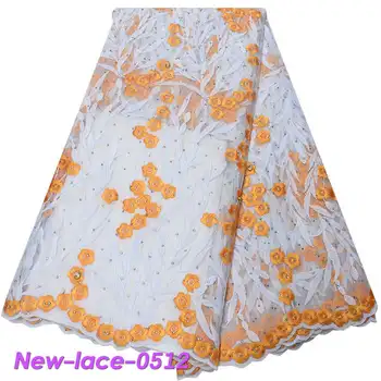

African lace fabric 2019 high quality french tulle lace Rhinestones glitter Swiss guipure bridal Nigerian lace fabrics Y002