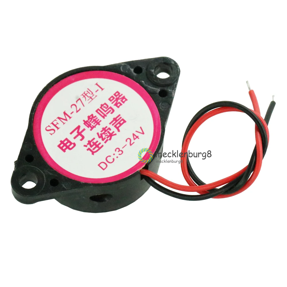 

SFM-20B DC3-24V durable 3-24V piezoelectric sounder alarm 95db continuous beep for Arduino car van
