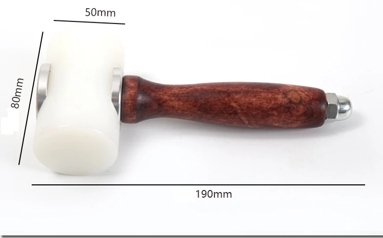 Алюминий \ деревянная ручка кожевенное ремесло шаблон печать штамповка резьба ударный Молот нейлоновый молоток швейный кожаный инструмент для воловьей кожи Комплект