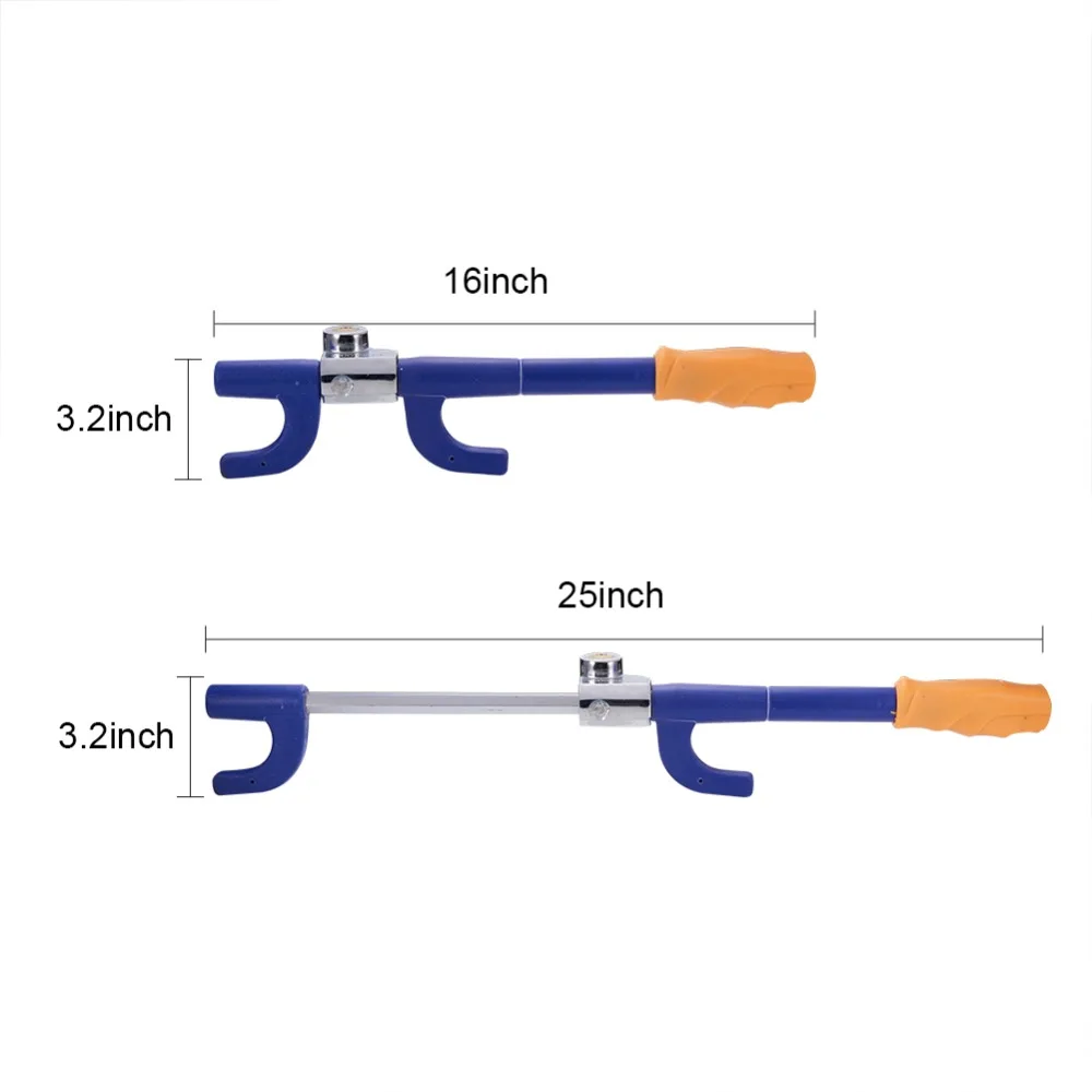 Блокировка рулевого колеса автомобиля сверхмощный Выдвижной двойной крюк блокировка рулевого колеса автомобиля