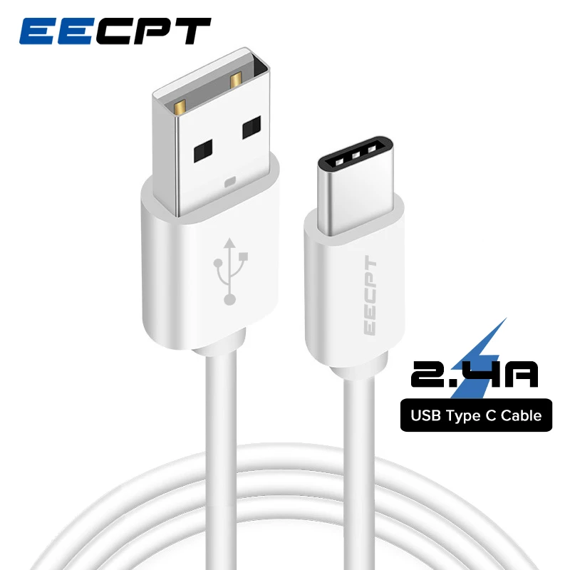 

EECPT 2.4A USB Type C Cable Quick Charge Phone Data Wire Type-C Charger Cable for Xiaomi Redmi Note 7 Mi9 Samsung S9 S8 USB Cord