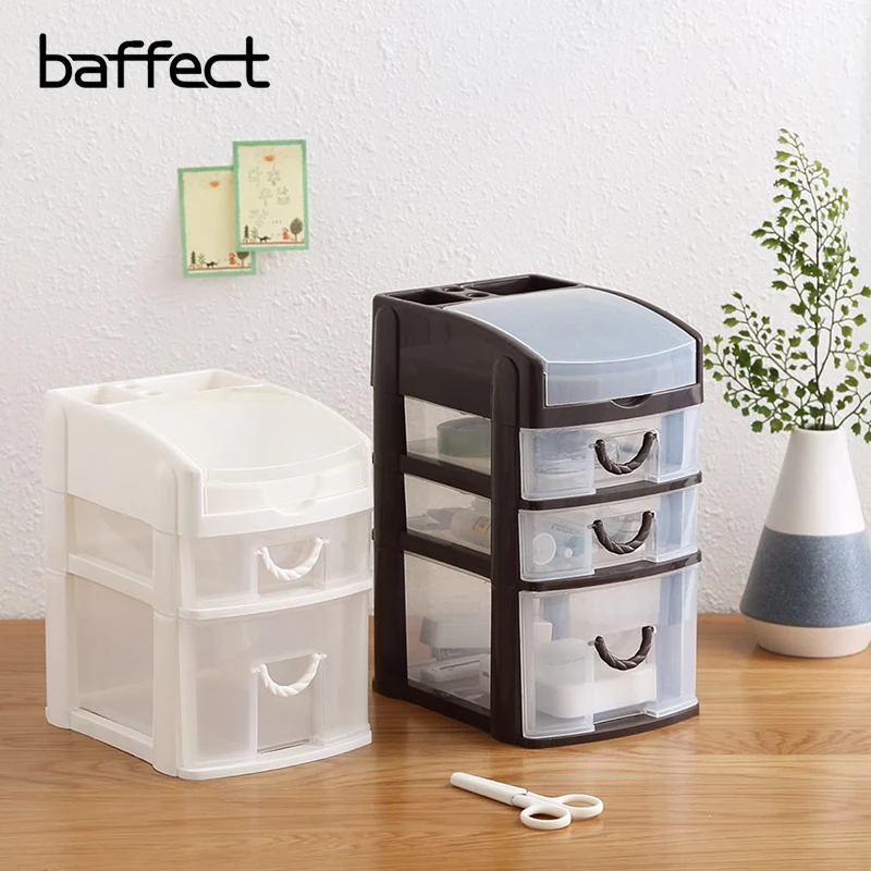 Multi layered With Drawers Cover Large Space Classified Storage Box Bin