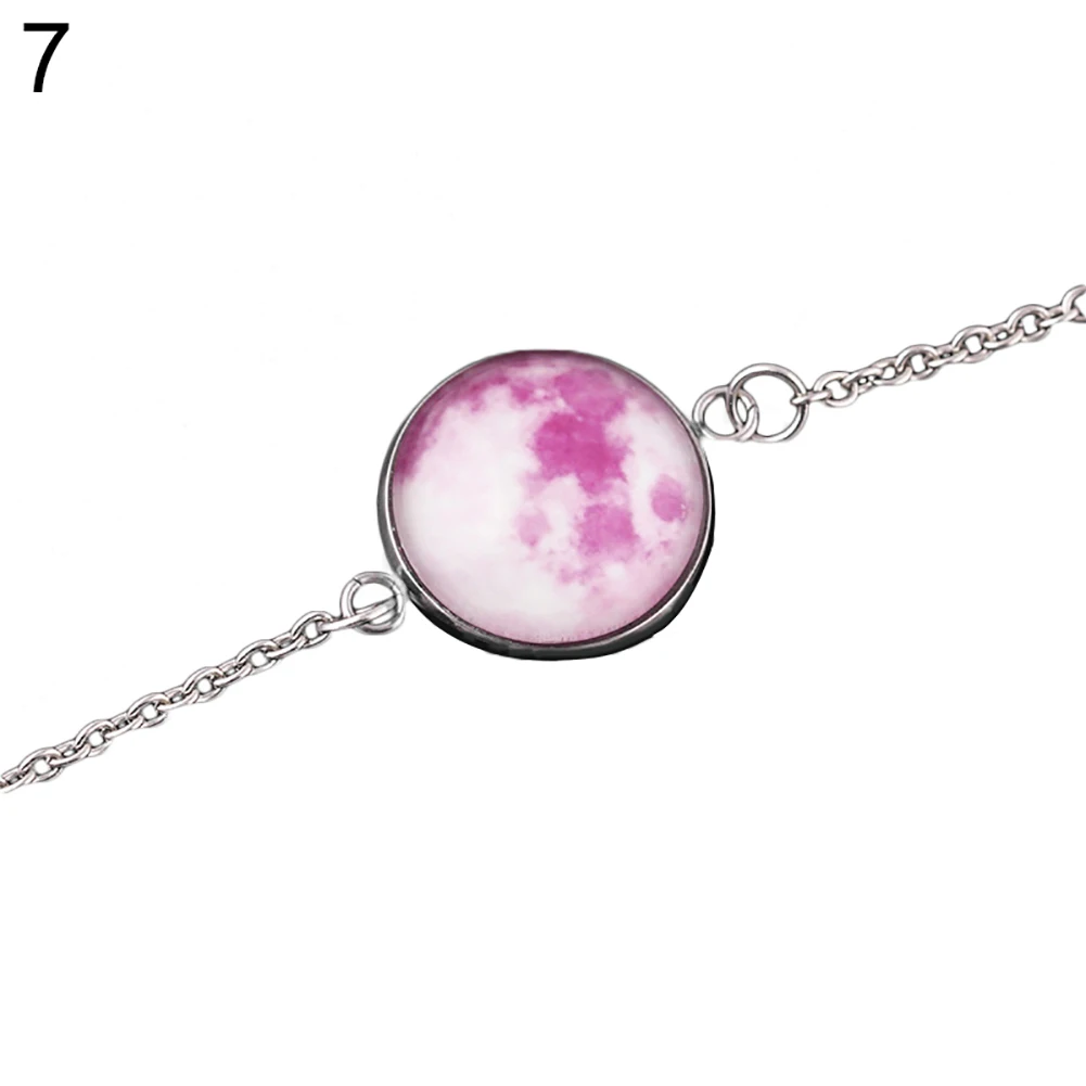 Светящаяся Луна Фэнтези браслет со Вселенной Femme светится в темноте браслеты из Неограненного стекла для женские Украшения, браслеты для женщин - Окраска металла: 7