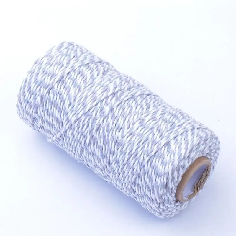 100 ярдов DIY Красочные 2ply Пекари Шпагат Веревка хлопок шнуры веревка для