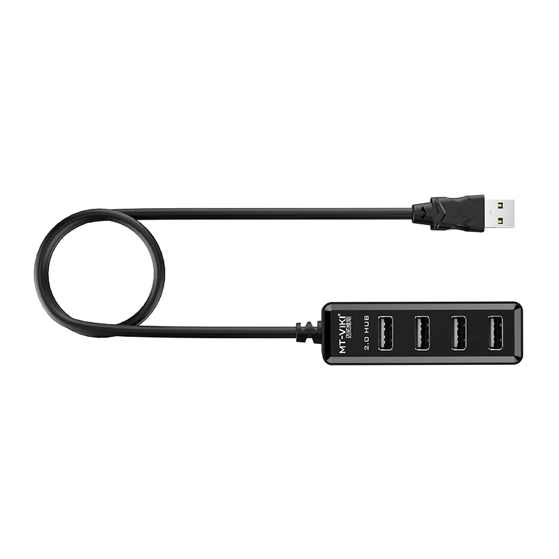 MT-VIKI USB2.0 концентратор 4 порта USB разветвитель одна минута четыре компьютера ноутбук usb-хаб многоинтерфейсный высокоскоростной MT-214