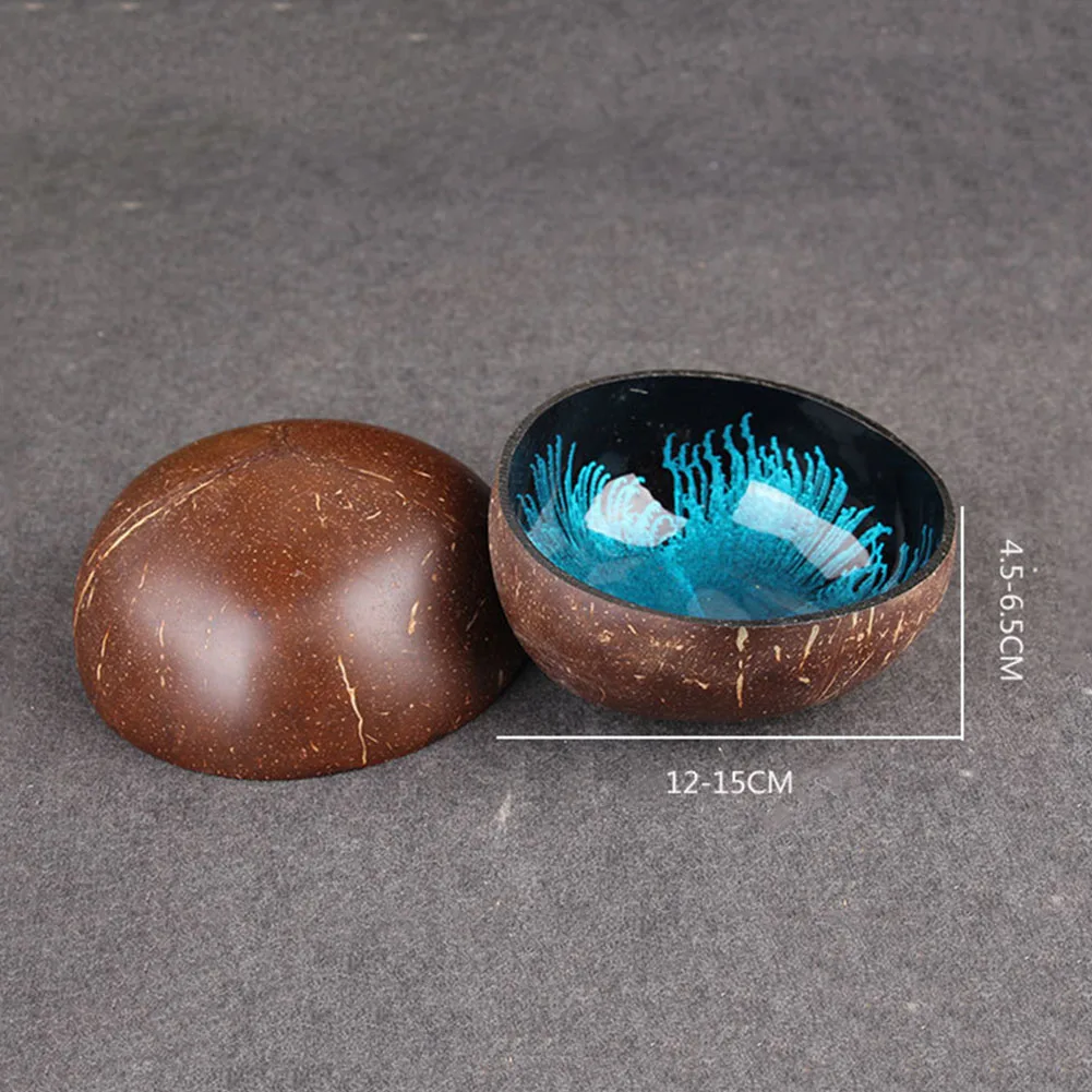 Украшения чернил круглый рабочий стол DIY декоративные дома конфеты хранения кокосовой скорлупы