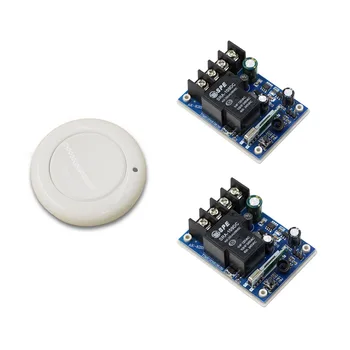 

2017 DC12V 24V 36V 48V 1CH Wireless Remote Control Switch System Wide Voltage 30A Receiver &White Wall Panel Sticky Transmitter