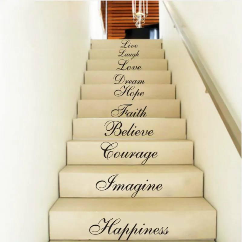

Plane Wall Stickers Stair Riser Stickers Ten Words Wall Decals Home Decor