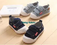 I03 Fashion Denim Girls Boys Shoes Children Casual Canvas Kids Shoes