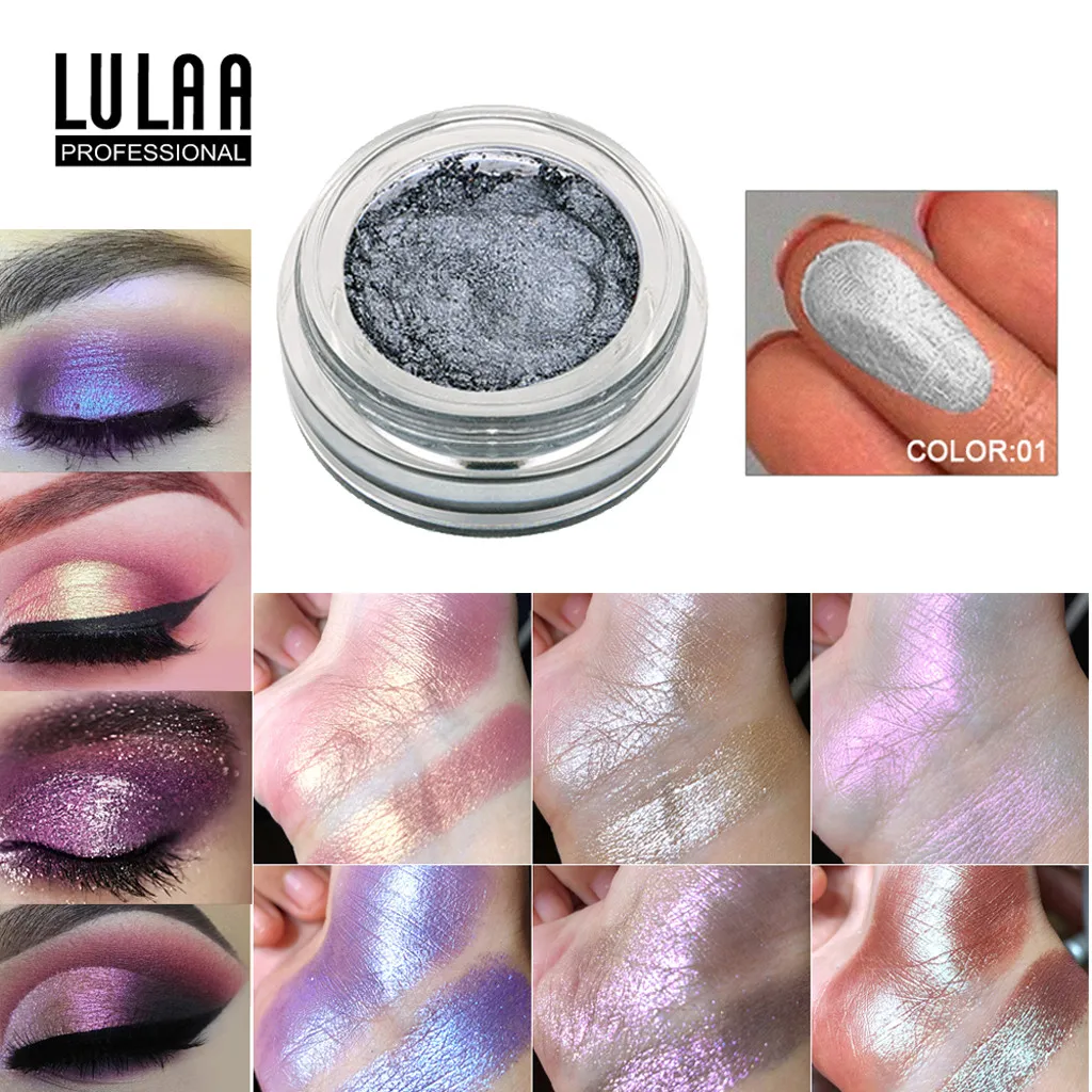 

14 colors jelly gel highlighter makeup concealer shiny facial glow eye shadow liquid body high gloss cream mermaid shadow