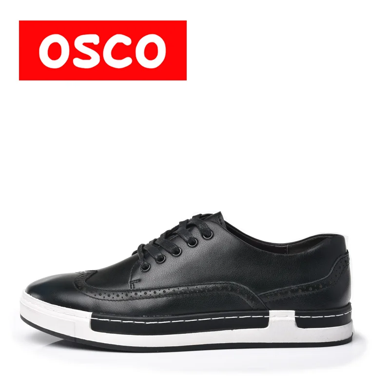 

OSCO Factory direct ALL SEASON New Men Shoes Fashion Men Sneakers COW LEATHER Shoes#A1516