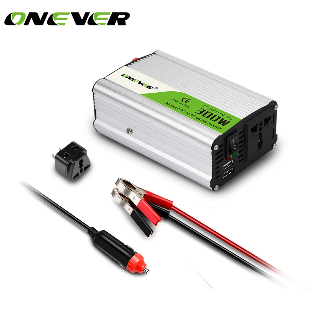 

300W Car Inverter 12v 220v 50Hz EU Outlet DC 12V to AC 110V Auto Inverter Car Power Inverter Converter