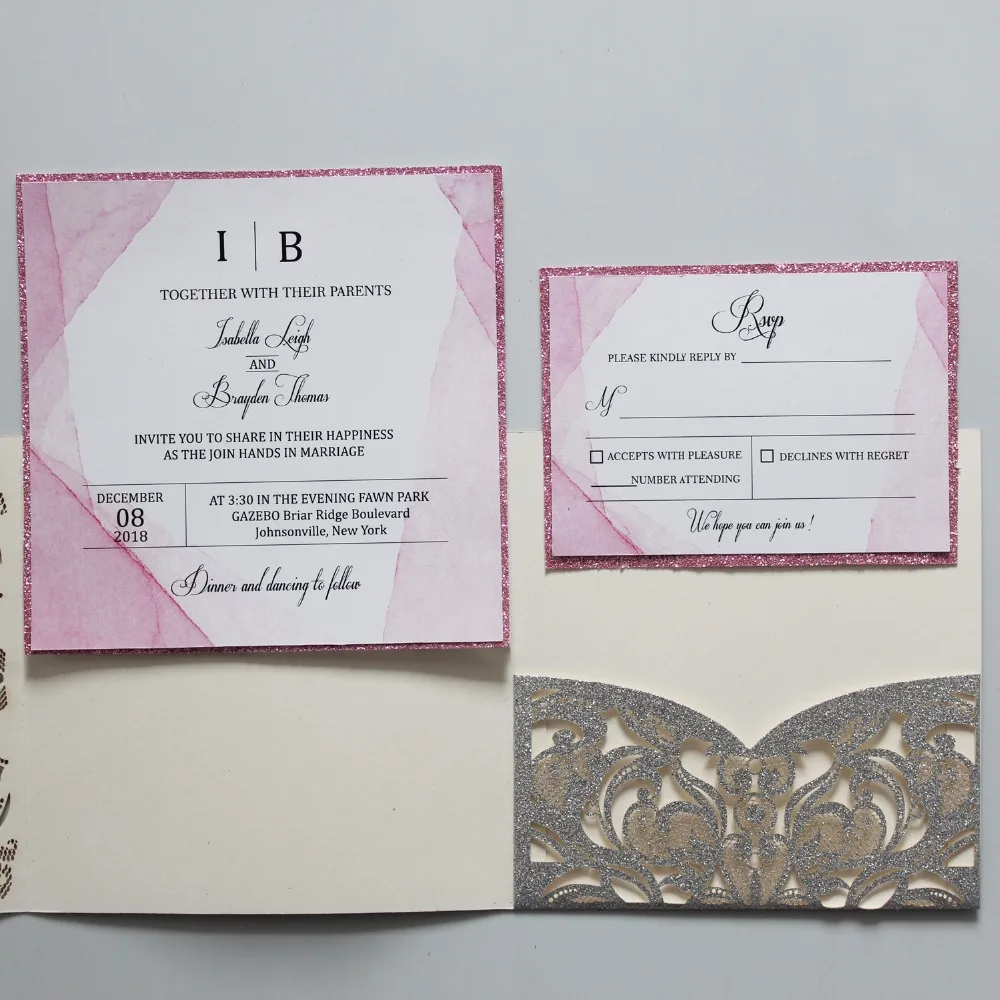 Laser Cut Wedding  Invitation