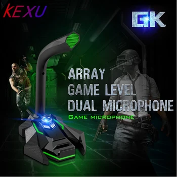 

Microphone Vocal Record Singing Studio PC USB 3.5mm for Computer Vol Adjust Switch Rotatable Flexible Professional Mic Karaoke