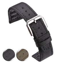 Nylon And Genuine Leather Watchbands 20mm 21mm 22mm Green Black Watch Band Strap Stainless Steel Buckle Nylon And Genuine Leather Watchbands 20mm 21mm 22mm Green Black Watch Band Strap Stainless Steel Buckle