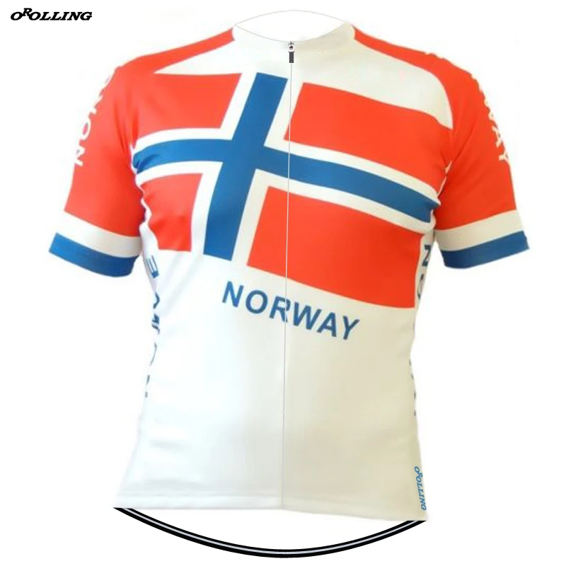 New Retro NORWAY Pro Team Cycling Jersey Customized Road Mountain Race Top Classical OROLLING