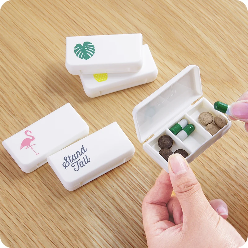 

Convenient small pill box mini sealed box PP material thick and durable dustproof moisture-proof pill organizer carry medicine