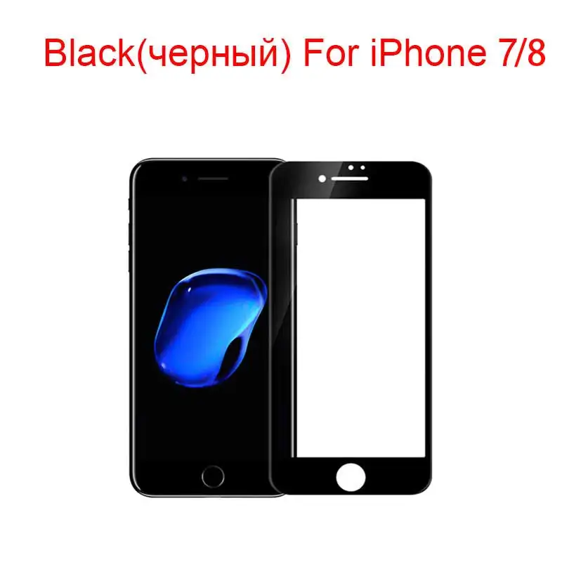 Nillkin закаленное стекло для iPhone 7 8 iPhone7 iPhone8 Plus 3D CP+ Max полное покрытие Защитная пленка для iPhone 8 Plus стекло - Цвет: I7 I8 Black
