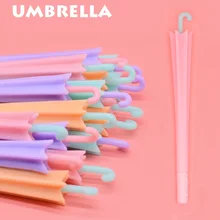 4 pièces stylo gel parapluie couleur bonbon Silicone corps 0.5mm stylo à bille encre noire papeterie fournitures scolaires Canetas escolar F584