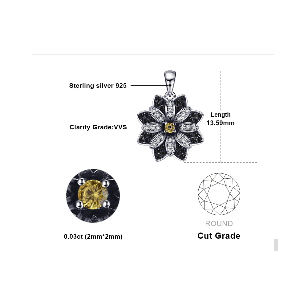 Jдворцовый цветок натуральный черный шпинельная Подвеска Ожерелье из стерлингового серебра 925 пробы драгоценный камень колье эф