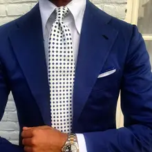 Портной Королевский синий мужской свадебный Выпускной вечерние костюмы 2 шт. смокинги для жениха повседневный мужской пиджак для костюма мужской пиджак+ брюки