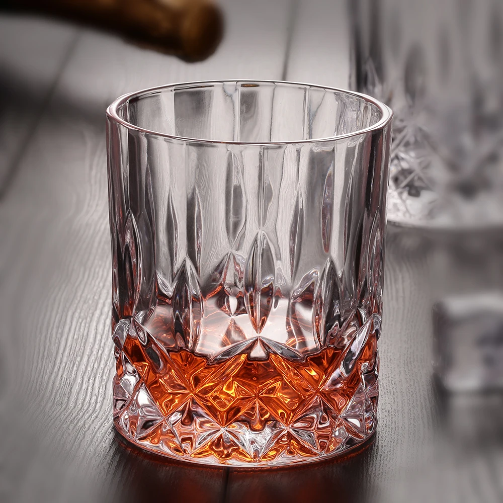 250ml Diamond Bottom Round Genuine Whisky Brandy Glasses For Wedding Party Home Bar Hotel