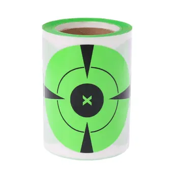 

125Pcs/Roll 3 Inch Adhesive Shooting Target Bullseye Round Splatter Sticker Shoot Exercises Accessories Fluorescent Green/Red
