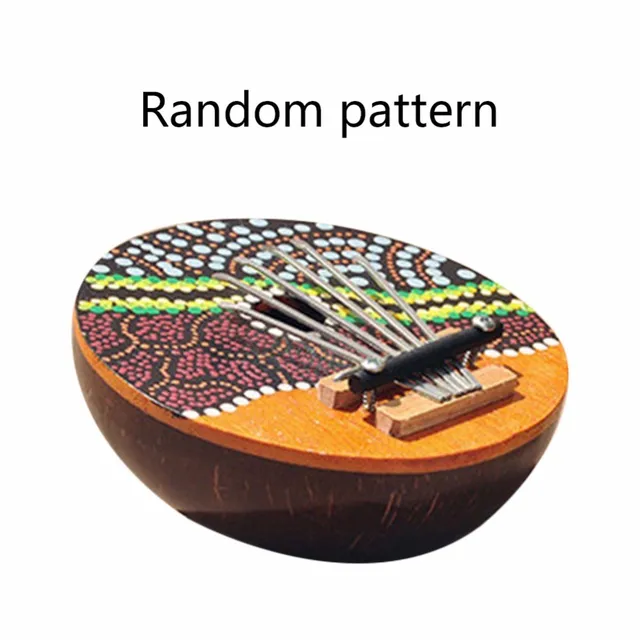 Coconut Shell 6 Key Kalimba African Mbira Finger Thumb Piano Percussion Keyboard Musical Instruments Kalimba