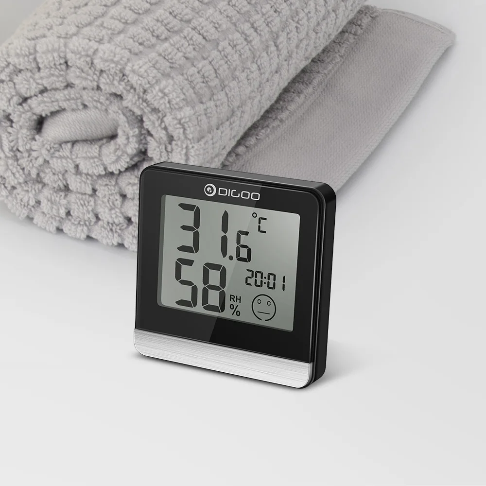 Digoo DG-BC20 ванная комната ЖК-цифровой термометр время комфорт Уровень Дисплей IP45 водонепроницаемый датчик температуры гигрометр монитор