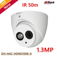 Newest Dahua DH-HAC-HDW2100E-A HDCVI Camera Built-in MIC 1.3MP IR 50M 1/3 CMOS IP67 Outdoor Security CCTV Camera HAC-HDW2100E-A