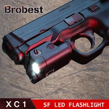 Тактический Пистолет XC1 свет мини светодиодный фонарик военный ультра компактный оружие Свет ударопрочный охотничий фонарь для Глок 17 18C