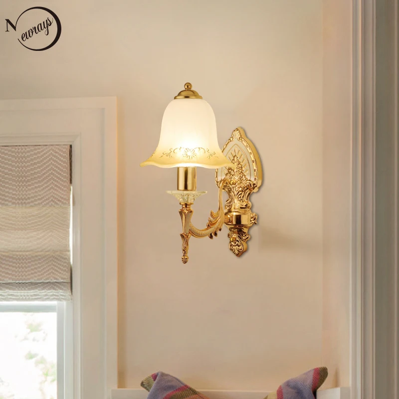 Modern plated zinc alloy crystal wall Lamp LED E27 220V bright Wall Lights for living room