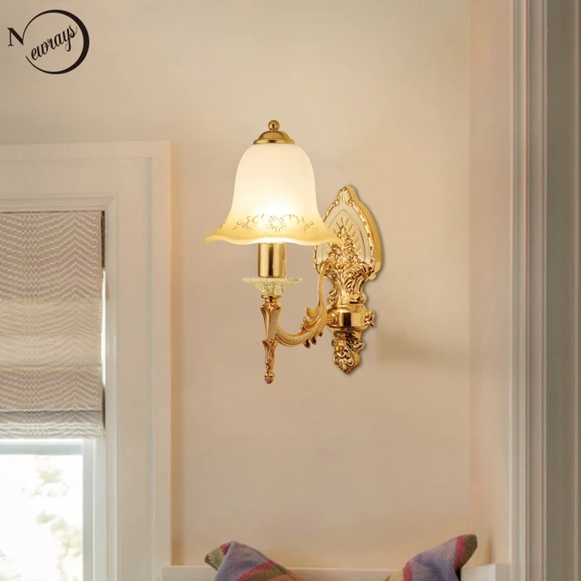 Modern plated zinc alloy crystal wall Lamp LED E27 220V bright Wall Lights for living room