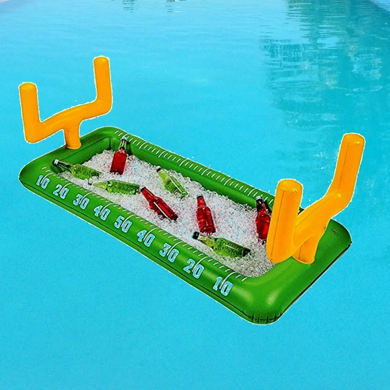 Inflável para Piscina Acessório para Piscina Aéreo para Piscina Inflável de 130cm para Água Suporte Jangada Bebidas Gelo Colchão no