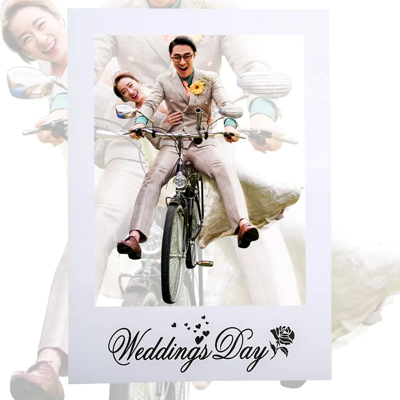 

Wedding Rose Photo Booth Prop Large Paper Photo Frame Picture Backdrop