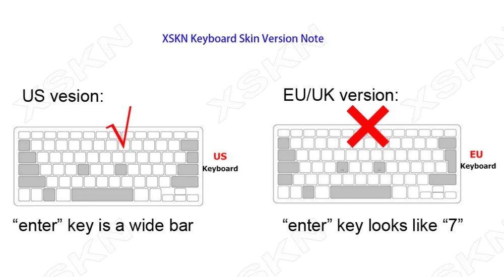 Синяя силиконовая клавиатура XSKN с ивритом Isreal для старого Macbook Pro Air 13/15/17