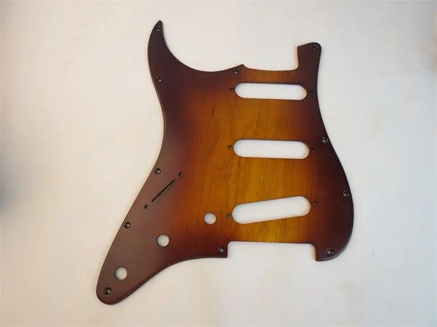 

1PCS hand made left solid maple wood STRAT GUITAR SSS Pickguard